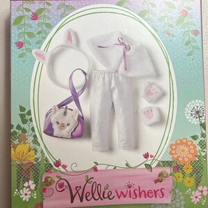 Wellie Wishers magical llama corn accessories set. new in box